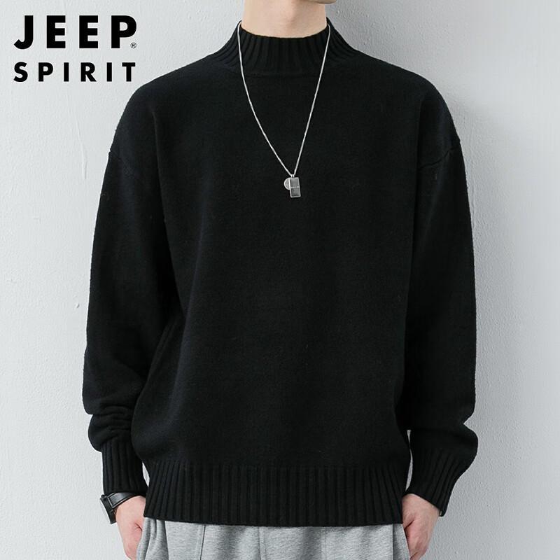 JEEP SPIRIT Men's Mock Neck Knit Sweater
