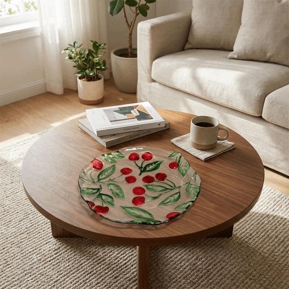 Safe Fruit Plate Lemon Pattern Dinner Plate Multi-purpose Shallow Plate  Picnic
