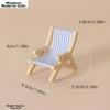 Multicolors Foldable Beach Chair Model Plastic Doll Summer Vacation Chair  For OB11 Doll