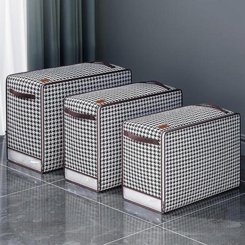 Quilt Bag Visible Window Household Supplies Easy Access Reinforced Handle Quilt Organizer Convenient Organizing Non-woven Fabric