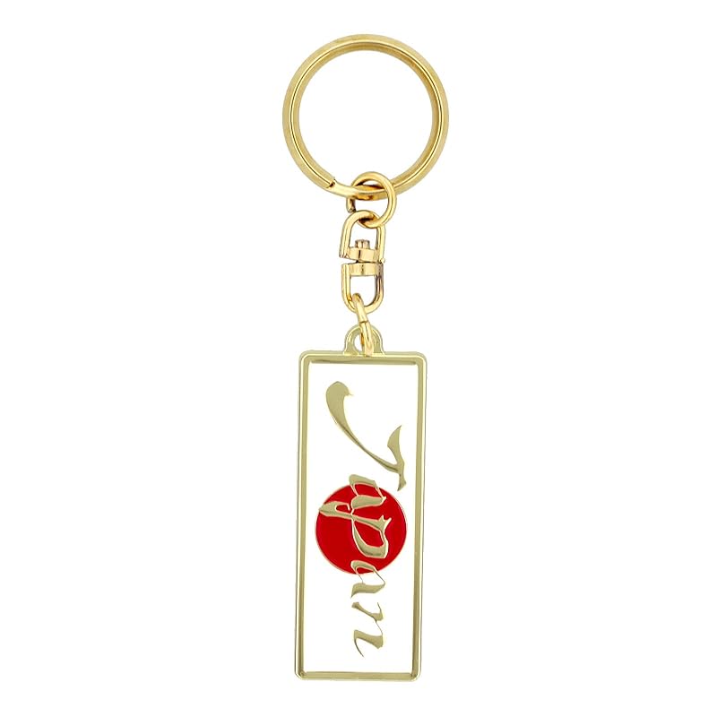 

[Daio Manufacturing] Japanese souvenirs tourist spot key ring metal inbound keyring lightweight gift Small gift (JAPAN Hinomaru)