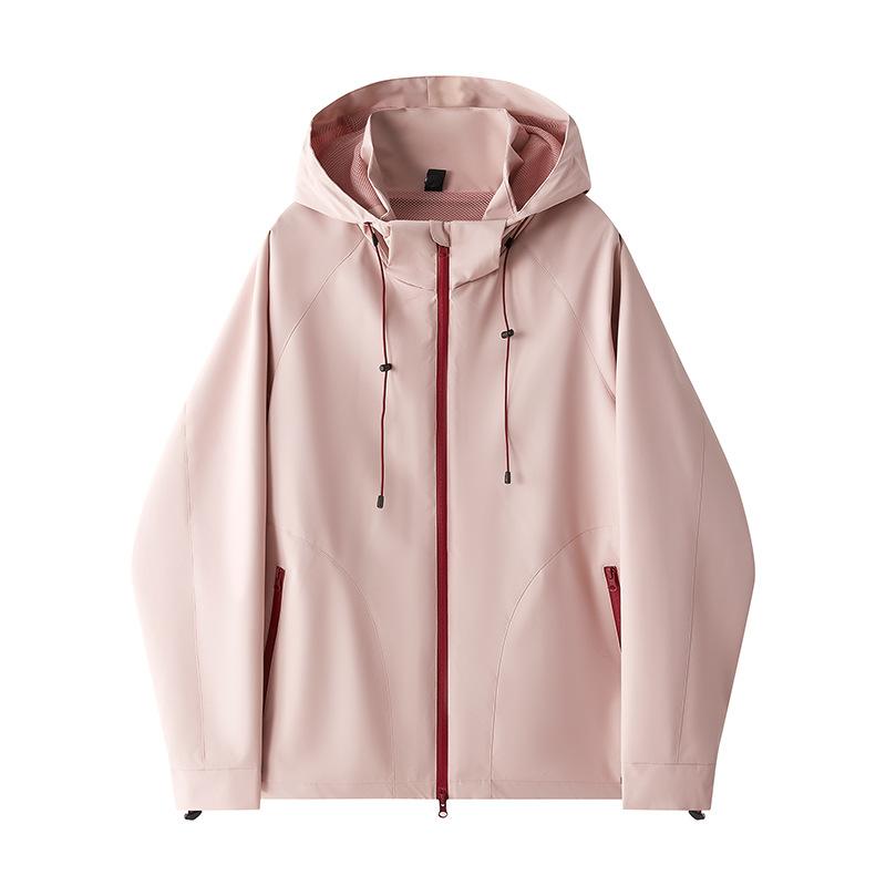 Spring and Autumn Loose Hooded Casual Workwear Jackets for Men and Women, Outdoor Versatile and Simple Students