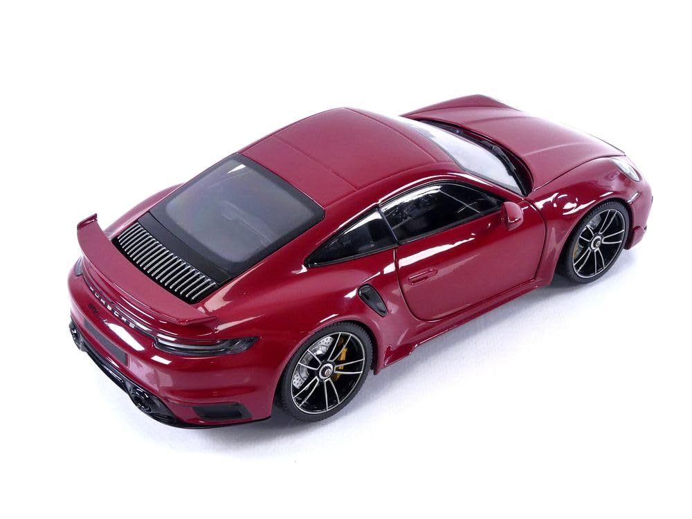 Minichamps Scale Porsche 911 Turbo S Coupe Sport Design 2021 Red 1/18 (992)
