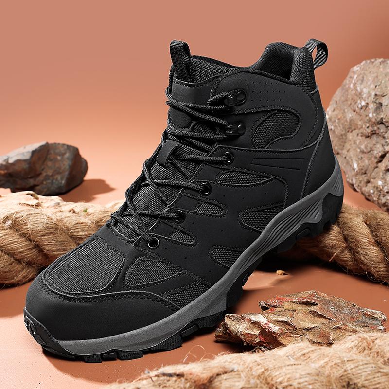 Stylish Outdoor Hiking Shoes for Men Quality Hard-wearing Trekking Sneakers Plush Warm Lined Male Footwear New Arrivals