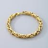 Factory  Men's Stainless Steel Byzantine Chain Bracelet King Chain Bracelet Hip Hop Chunky Chain Bracelet