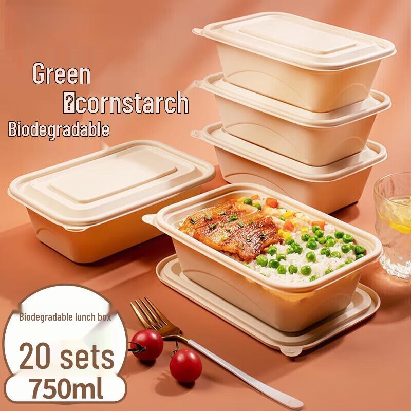 

Compostable Plant Fiber Disposable Food Bowls with Lids