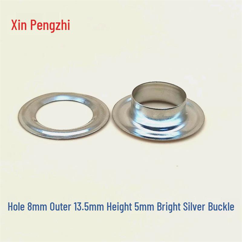 Bright Silver Buckle Metal Grommet for Luggage, Leather Clothing, Advertising, and Curtain Fabrics