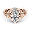Classic Solitaire Ring with Marquise Shape Cubic Zirconia Prong Setting Cocktail Party Rings for Women Girls Size 6-10
