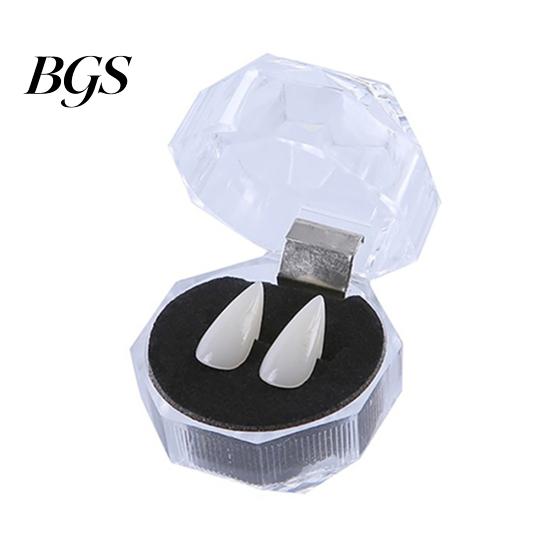 2 pezzi 13/15/17/19mm Halloween finti denti da vampiro zanne protesi Prop decorazioni per feste