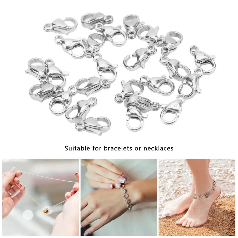 25pcs Stainless Steel Lobster Clasps Gold Jewelry Making Clasps Accessories