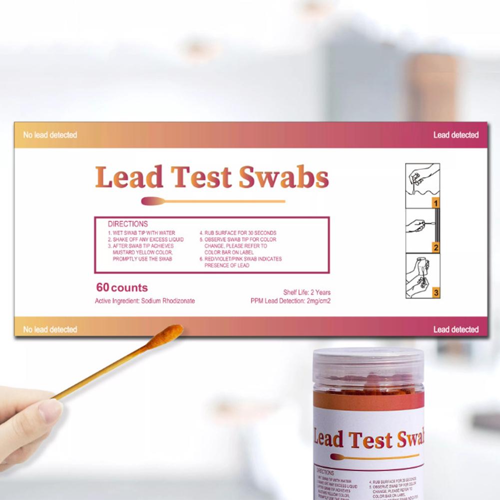  Test Kit For Plaster Dishes Metal With 30/60pcs Test Swabs High-Sensitive Instant  Paint Test Kit  Testing Strips