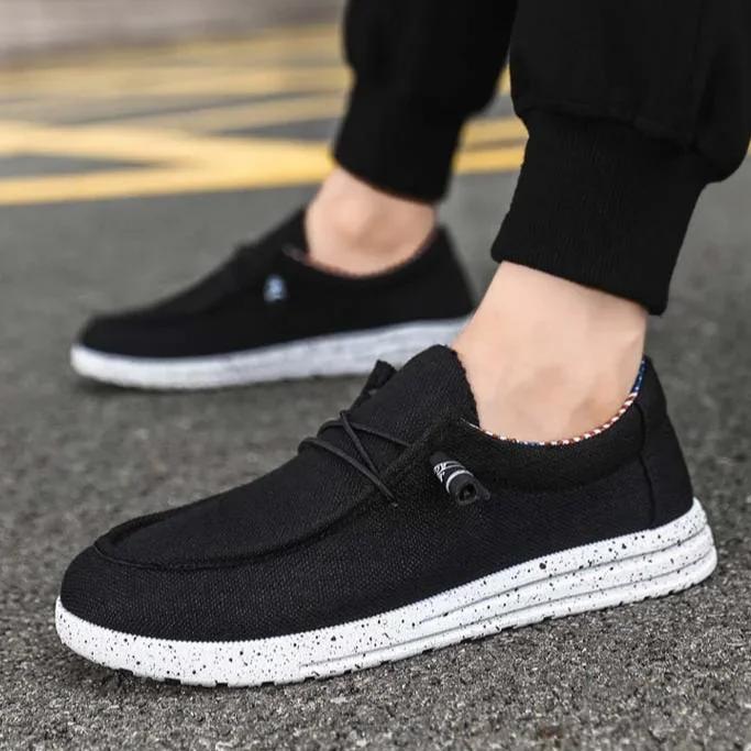 Loafers Men Canvas Shoes for Men Walking Shoes Breathable Slip On Flats Vulcanized Shoes Outdoor Light Men's Driving Footwear