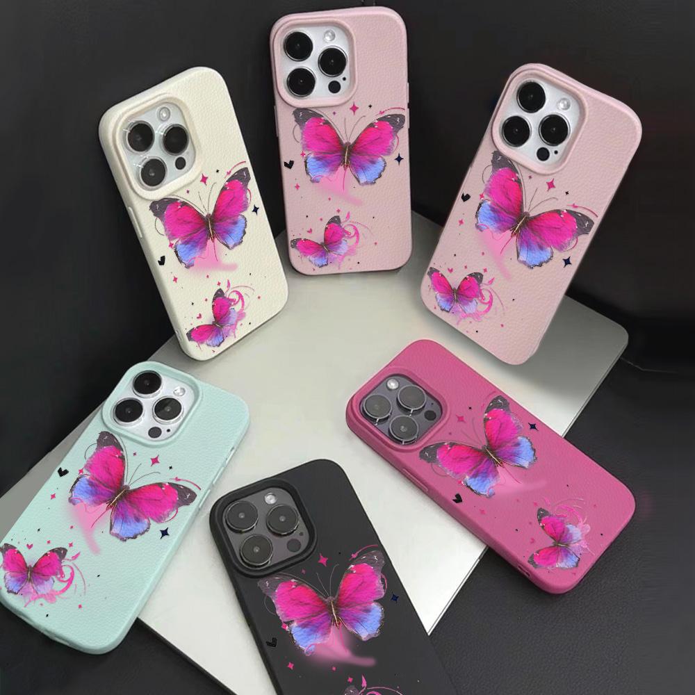 Handyhülle für iPhone 11 13 Hülle iPhone 12 14 15 16 Pro Max 12 Pro 15 Plus Leder lackiert wasserdicht sturzsicher und verschleißfest Cartoon