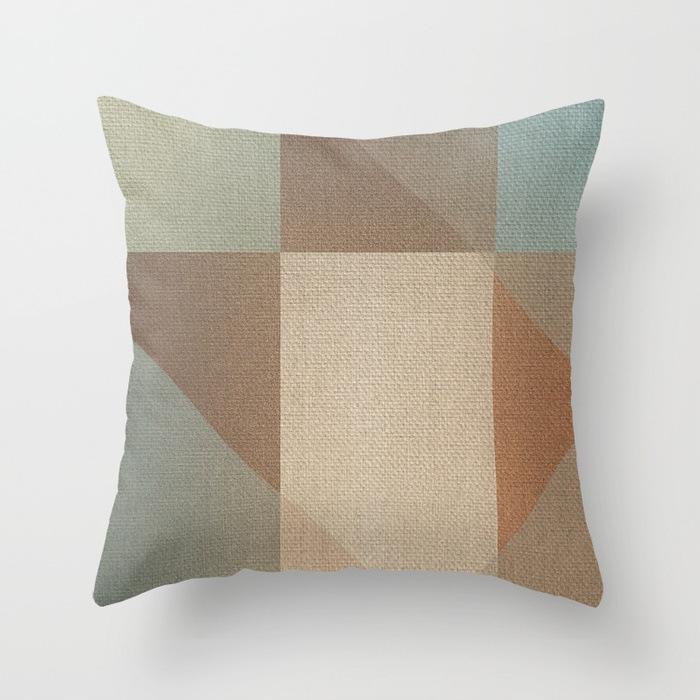 Simple Abstract Geometric Pattern Pillow Case Fashion Fabric Home Sofa Bedside Cushion Pillow Case