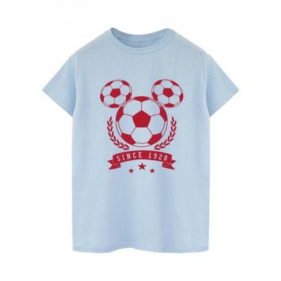 Womens/Ladies Mickey Football Head Cotton Boyfriend T-Shirt