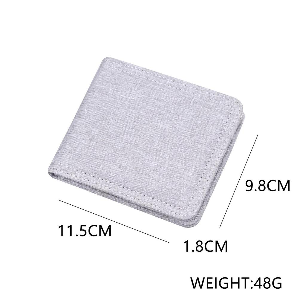 Men's Leather Canvas Zipper Wallet & Card Holder