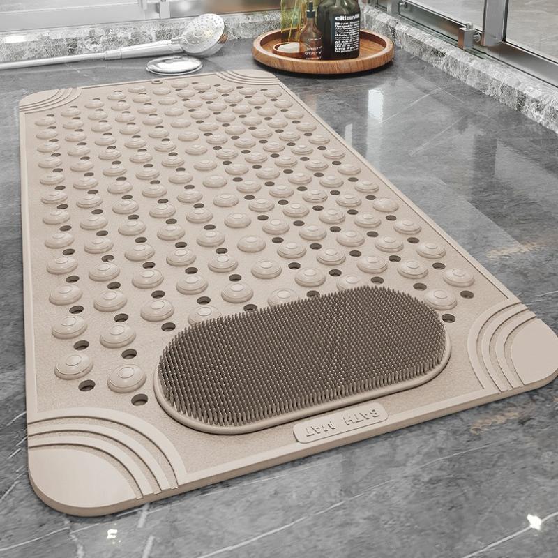Premium Non Slip Shower Mat with Suction Cups High Quality Durable Waterproof Bathroom Floor Rug Advanced Anti Skid PVC Bath Mat