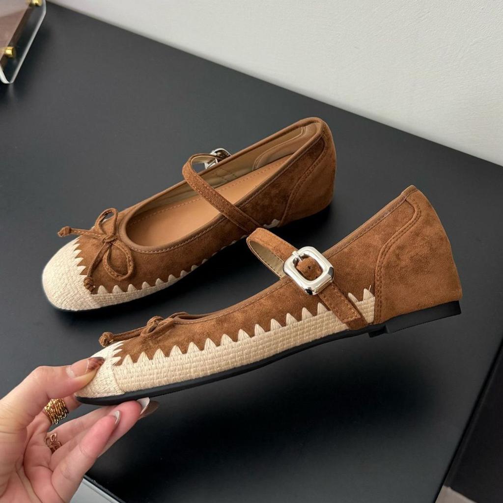IPPEUM Women Mary Janes Shoes 2025 New Ballet Flats Round Toe Pumps