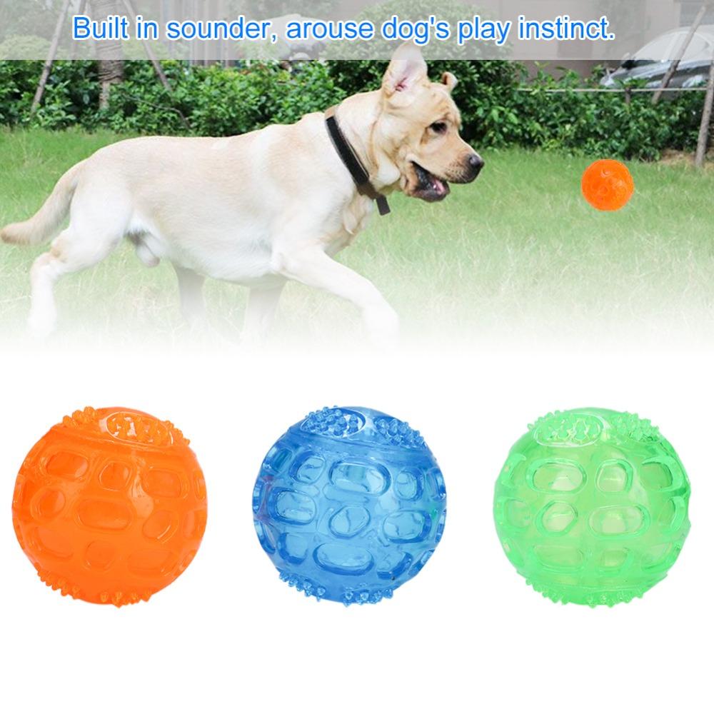 3Pcs Bite Tough Dog Chew Ball TPR Hollow Pet Teething Toy Pet Interactive Ball Pet Interaction