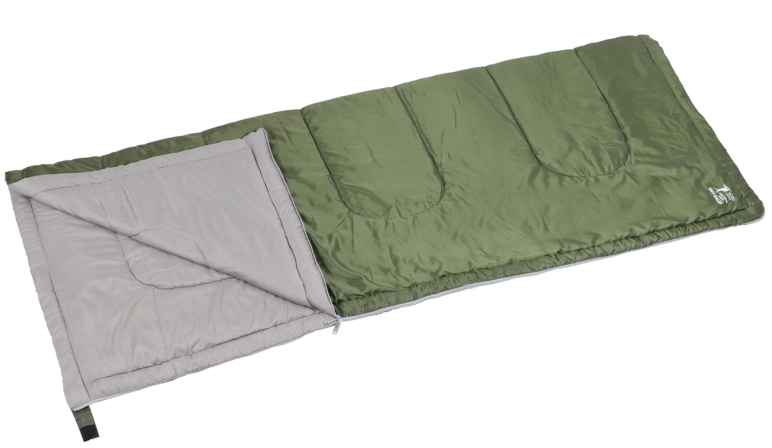 

Captain Stag Forno Sleeping Bag 800g Olive 75cm Wide x 185cm Minimum Temperature (UB-32), Envelope-Style, Fill, Green, Long, 12°C