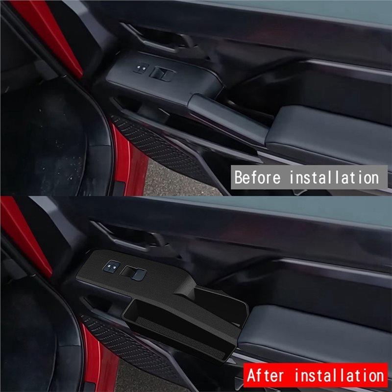 Silicone Glass Switch With Pocket Door Armrest Storage Box Interior Decoration Accessories For Toyota 4Runner 2024 2025