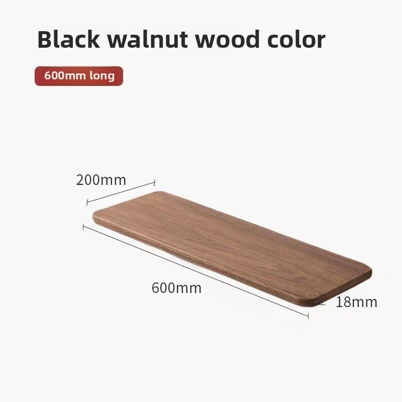 Solid Wood Flat Board Wall Mount Storage Rack Flat Partition Walnut Hanging Rack Room Decoration Storage Board