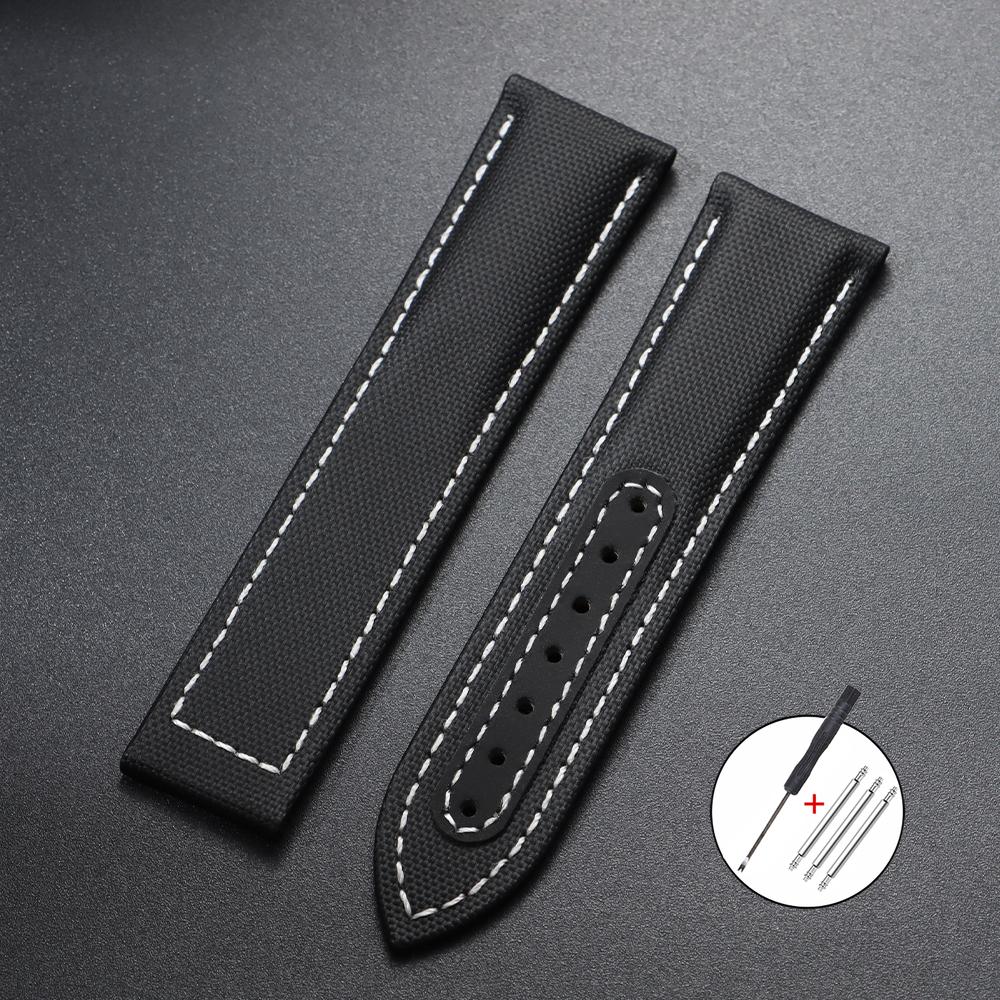 20mm 22mm Universal Nylon Watchband Waterproof Sailcloth Watch Strap for Omega Sports Wrist Bands Belt for Men Women Accessories
