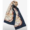 Daks Navy Chain Pearl Point Silk Scarf Dcsc2f011n2