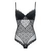 Black Sexy Jumpsuit Embroidered Women's Jumpsuit  Push-up Bra Lace Lingerie Erotic Lingerie Sexy Clothing