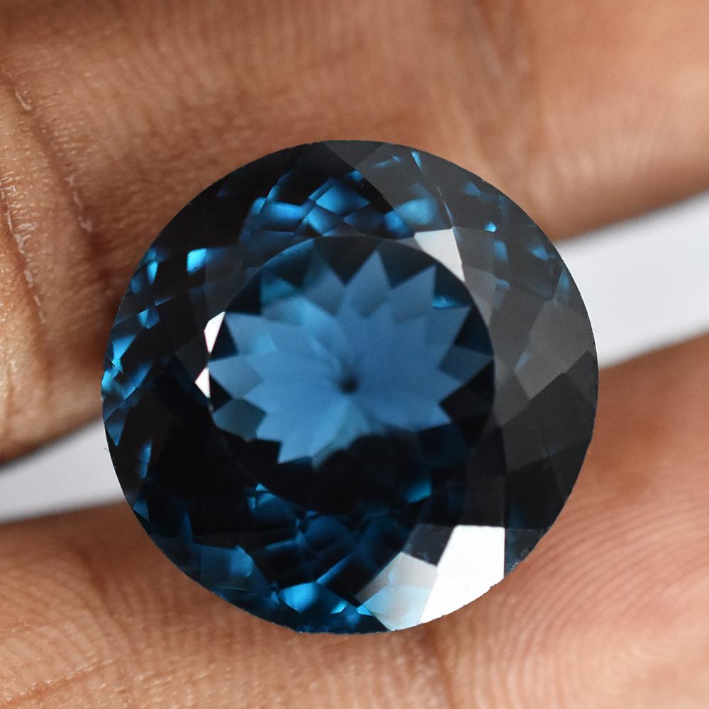 Natural Teal Sapphire Loose Gemstone Round Cut 23.8 Ct Jewelry Making September Birthday Birthstone