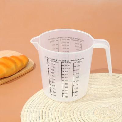 400/600/800/1000/1200ML Backen Flüssigkeitsmessbecher PVC graduierter Kunststoffmessbecher Mischskalenbecher Küchenbackwerkzeug