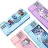 Multifunctional Calculator Pencil Case: Large Capacity Plastic Stationery Box for Primary School Students