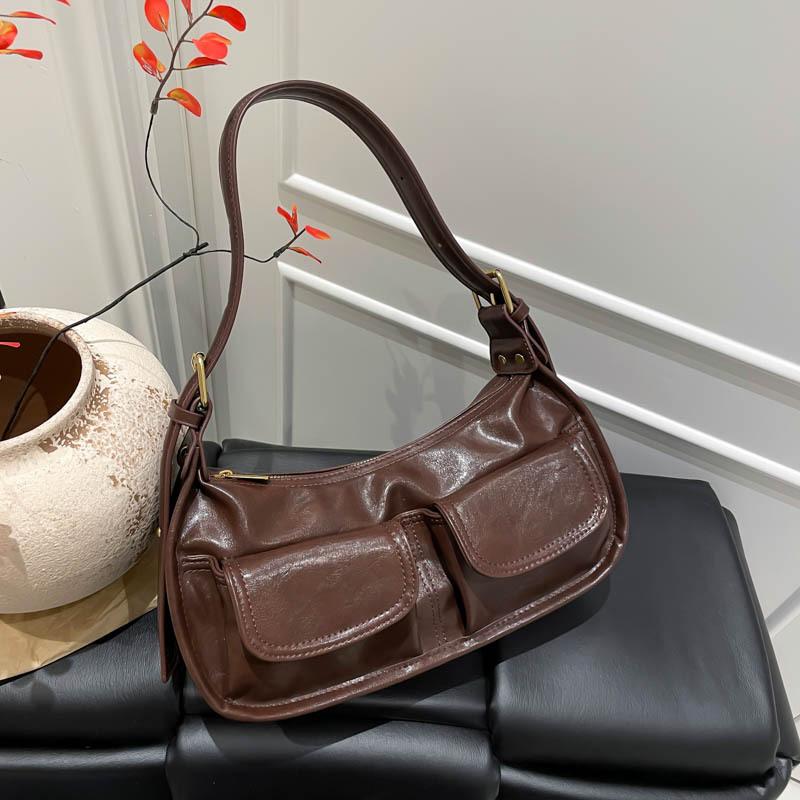 Personalized simple fashion casual baguette bag niche design new armpit bag 2025 autumn and winter women's shoulder bag