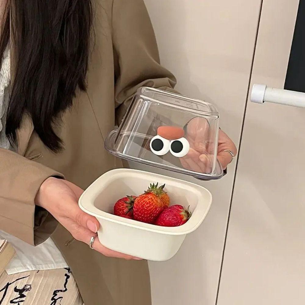 Cute Fruit Storage Basket Stickers Fruit Basin Kitchen Washing Basket Drain Basket Fruit
