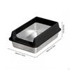 Stainless Steel Litter Box with Cat Shovel Container Large Gray