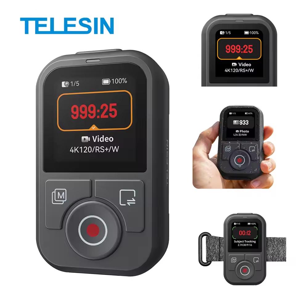 60M Bluetooth Remote Control For DJI OSMO Action 6 / 5Pro / Action 4/OSMO 360 Camera Accessories With Wrist Strap Screen Display