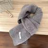 Pure Wool & Cashmere Knit Scarf — Korean Style, Versatile, Warm, Solid Color (Unisex/Couple's Style) CLE