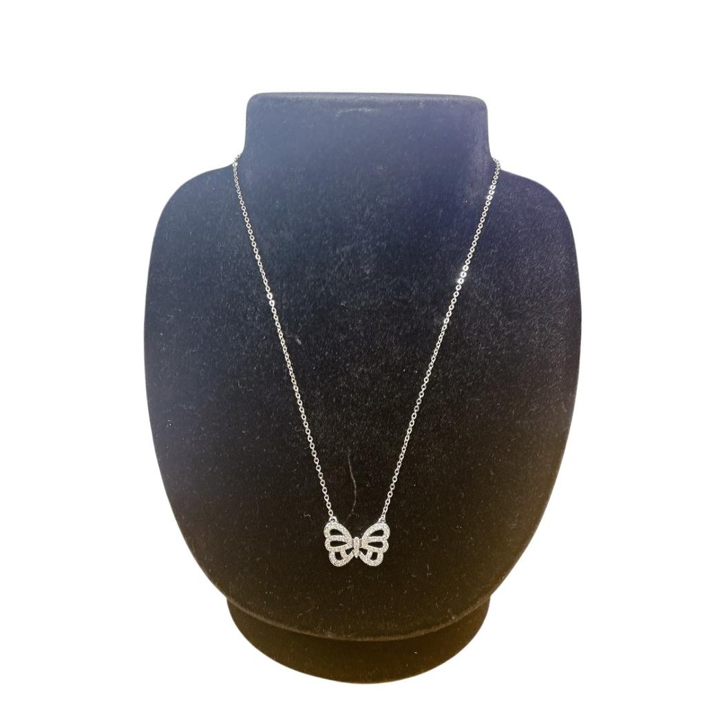 SWAROVSKI Butterfly Rhinestone Necklace Not specified Silver Women Used