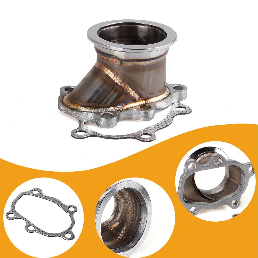 MUGE-Adaptateur de Bride V-bande 5 Boulons vers 2,5"/ 63mm pour Down Pipe Turbo MUGE-Turbo pour GT25 GT28 T25 T28 BOV085