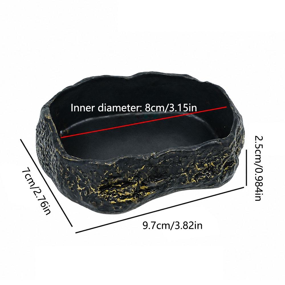 Tree Stump Shape Reptile Feeding Bowl Multicolor Reptile Bathtub for Tortoises