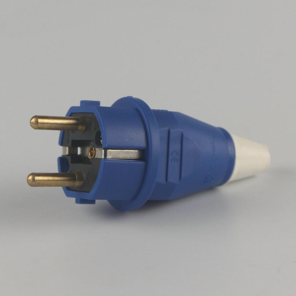 2 Pin 16A Industrial Connector Single Phase EU Standard Plug Waterproof Fitting  Outdoor Equipment
