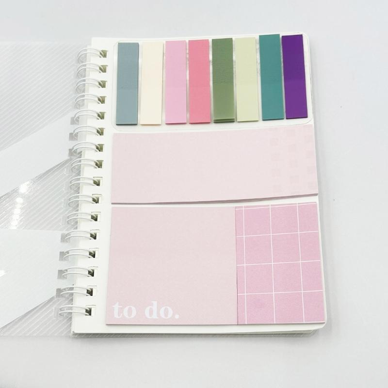 Portable Refillable Notepads Colorful Adhesive Index Label for Student Office Workers Note Taking Office School Supplies