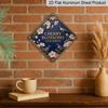 2D Flat, 1pc Cherry Blossom & Bird Wall - Vintage Aluminum Sign Suitable for Office Decor, Aluminum Plaque with Flowers, Gift for Oriental Floral