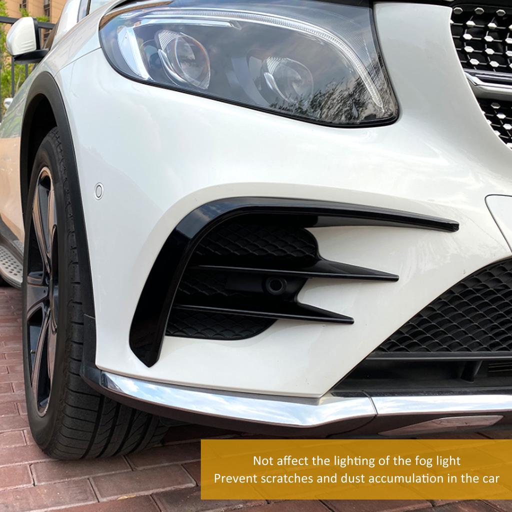 4PCS Front Bumper Fog Light Trim High Hardness Replacement for  ‑  GLC Class X253   Line 2016‑2019