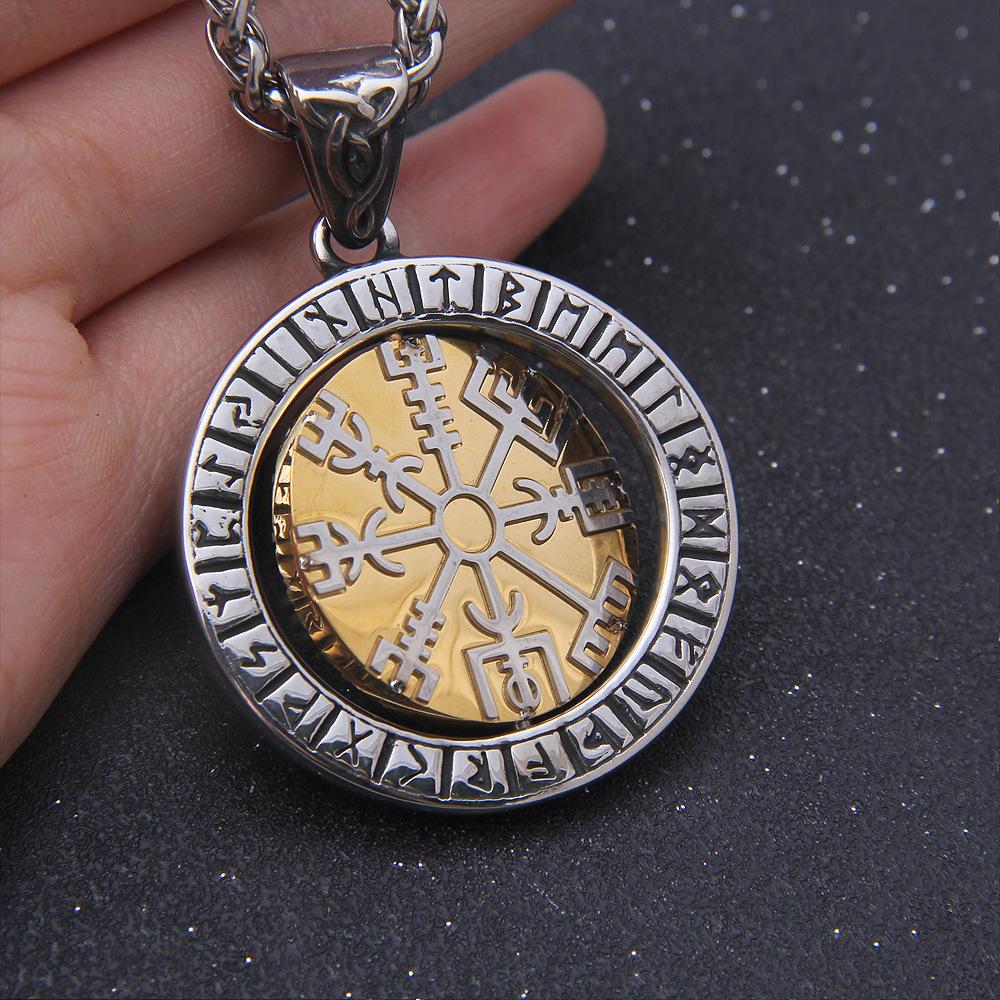 

Руны Ожерелье Викинг Компас Мужской Нордический Амулет Хип-хоп Бутик Байкерский Кулон Ювелирные изделия из нержавеющей стали Подарок Single Pendant