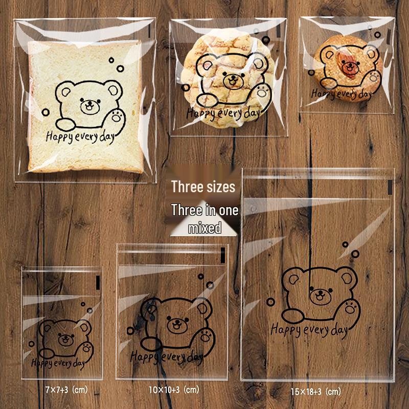 Cartoon Self-Sealing Clear Bread Bags for Whole Wheat and Sliced Toast