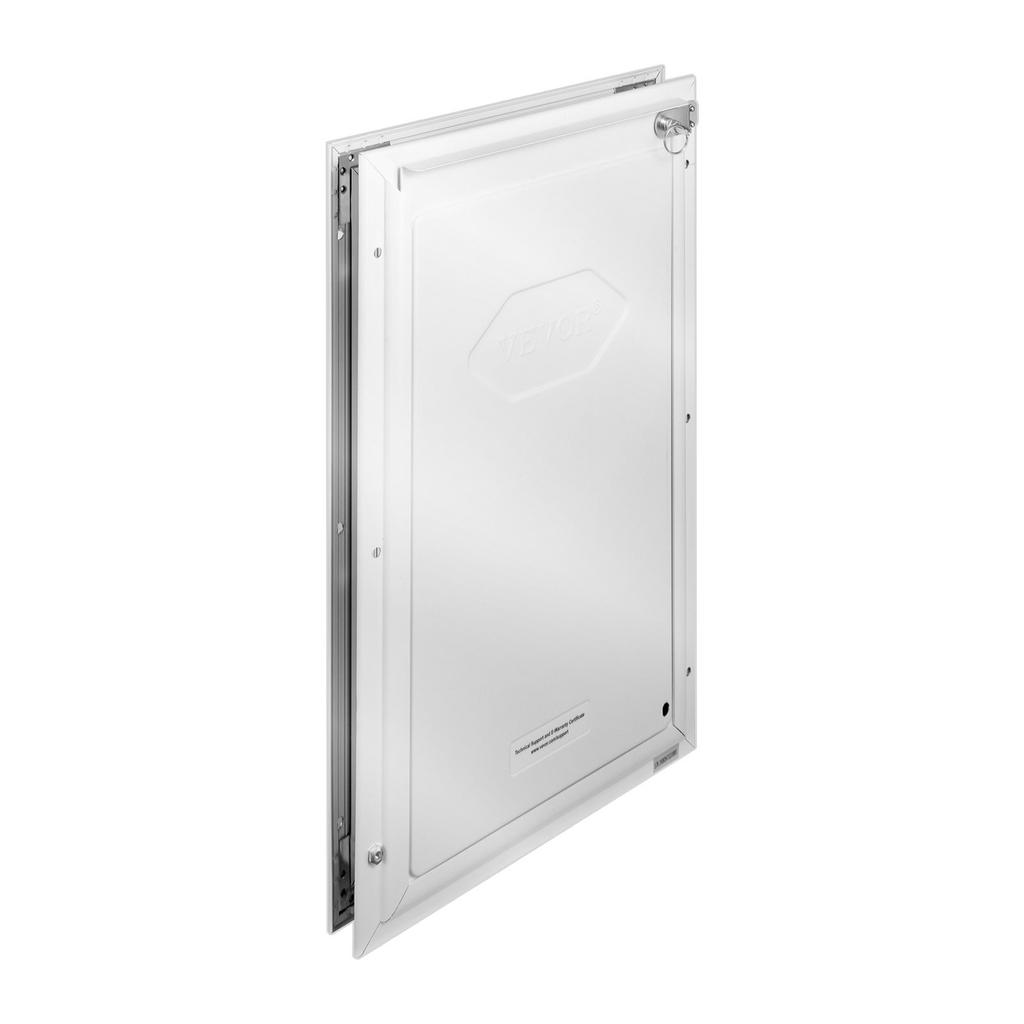 Pet Door for Door with Lock and Magnetic Flap System Aluminum Frame Large
