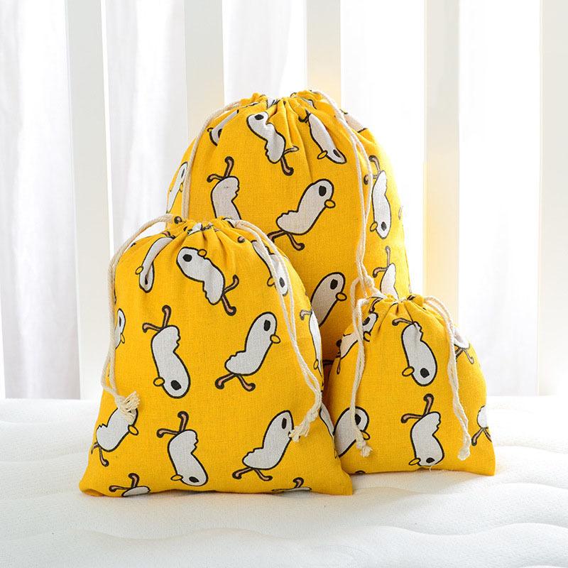 Kočka Medvěd Kreslený Stahovací Šňůrka Bavlněná Lněná Úložná Taška Dárková Cukrovinka Šperky Organizér Make-up Kosmetika Mince Klíče Tašky 49002