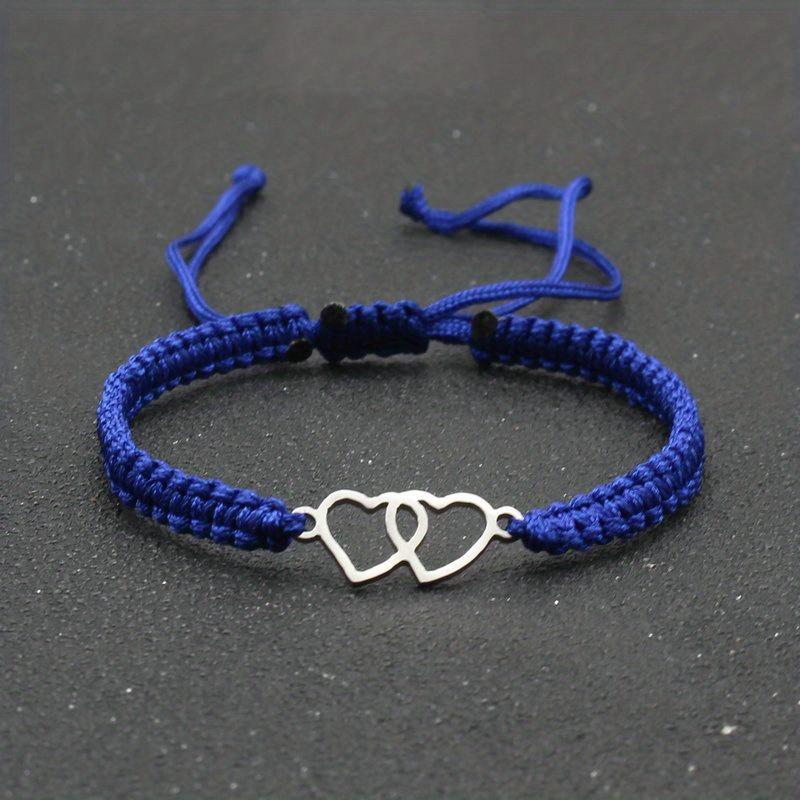 Handmade Adjustable Rope Bracelet Heart Bracelet Unisex Couple Gift