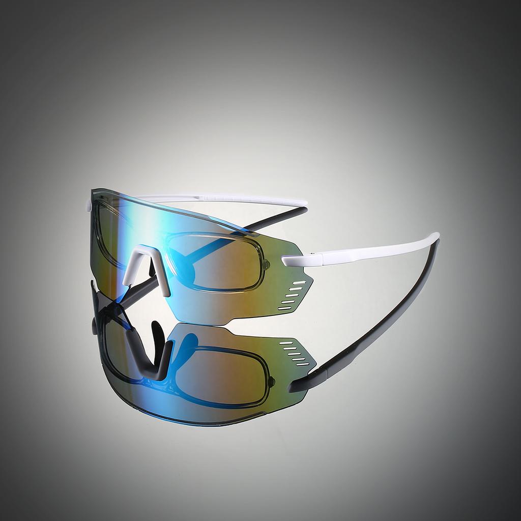 Protective Sports Goggle Men Fashion Oversized Mirror Outdoor Protective Sunglasses Women Trendy Anti-UV Cycling Shades